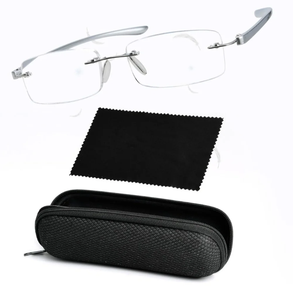 NEW Rimless Lightweight Reading Glasses Frameless Readers +1.50